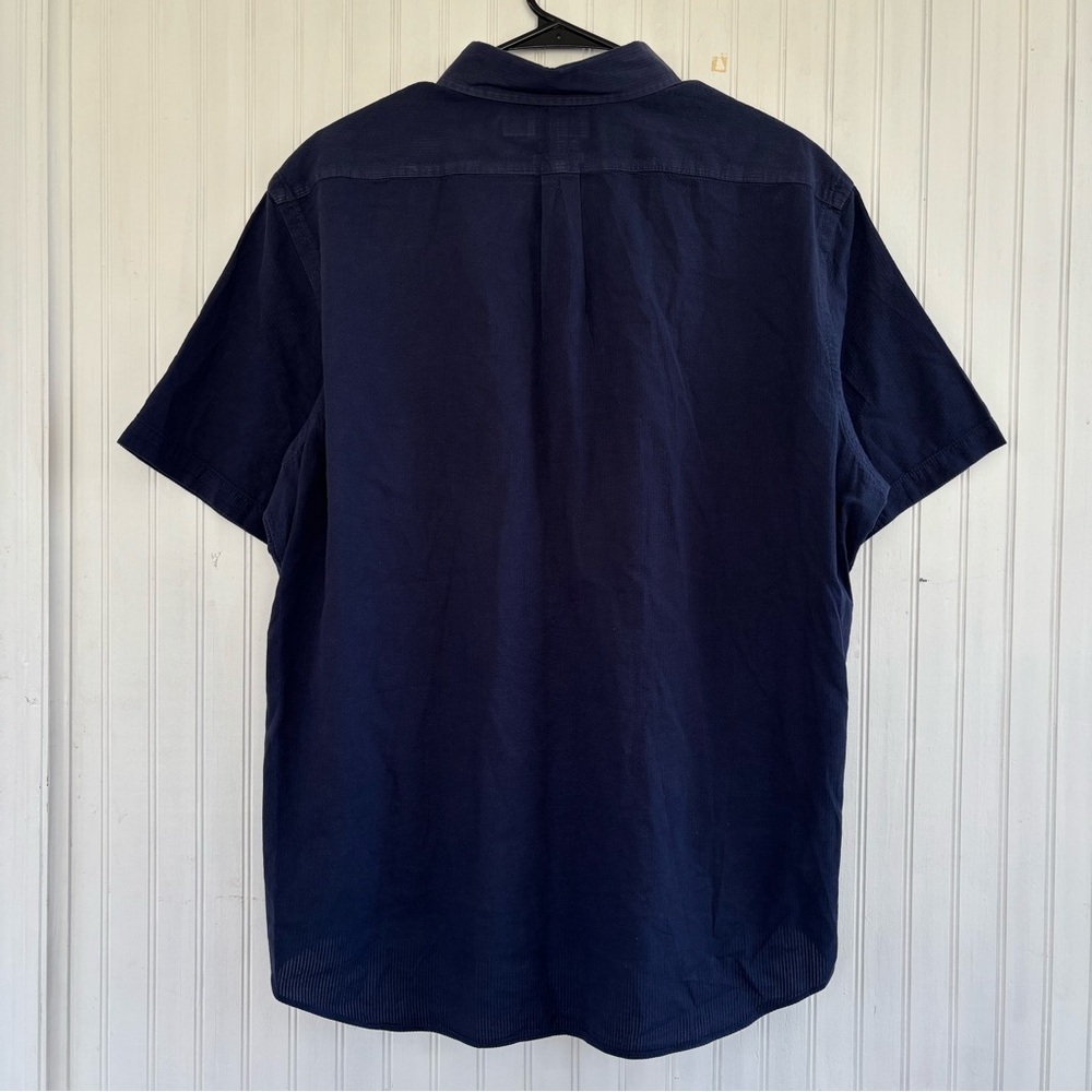 Polo Ralph Lauren Men's Navy Blue RL Prepster Classic Fit Seersucker Shirt LARGE - Picture 6 of 12